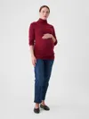 Gap Maternity Modern Turtleneck Shirt In Red Delicious
