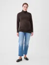 Gap Maternity Modern Turtleneck Shirt In Terra Brown