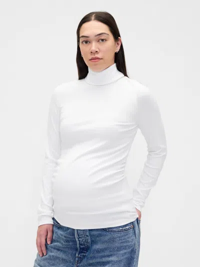 Gap Maternity Modern Turtleneck Shirt In White