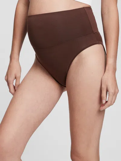 Gap Maternity Post-baby High Rise Stretch Bikini In Espresso