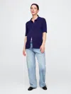 Gap Maternity Rib Polo Shirt Shirt In Twilight Navy Blue