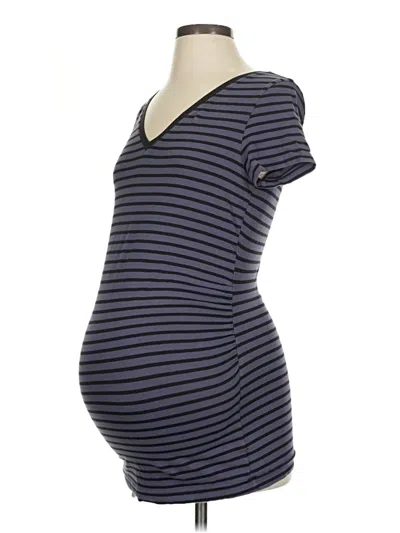 Pre-owned Gap - Maternity Short Sleeve Polo Shirt In Gray