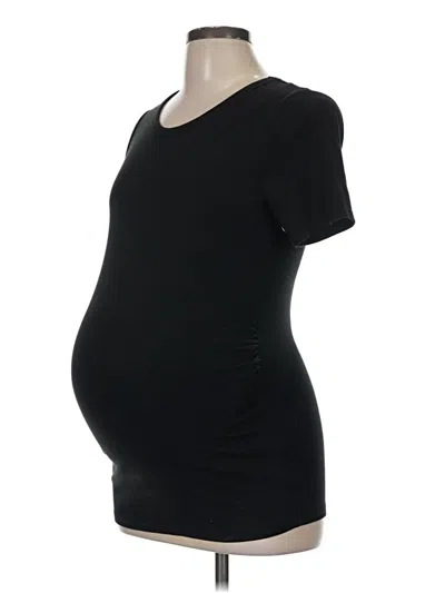 Pre-owned Gap - Maternity Short Sleeve Top Black Scoop Neck Tops