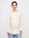 Gap Maternity Side-button Rib Sweater In Chino
