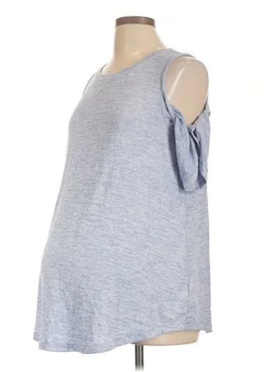 Pre-owned Gap - Maternity Sleeveless Top Blue Cold Shoulder Neckline Tops