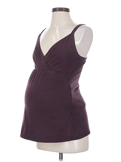 Pre-owned Gap - Maternity Sleeveless Top Purple Plunge Neckline Tops