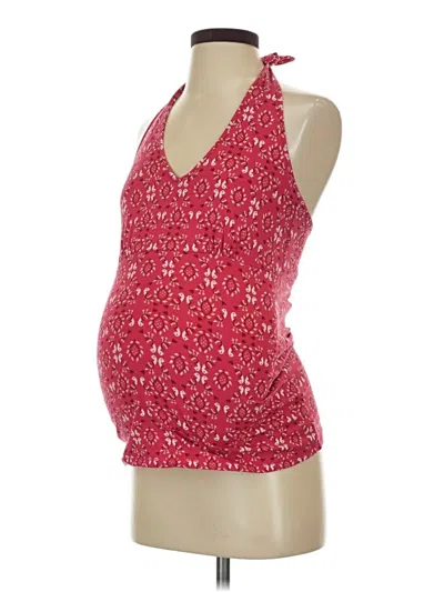 Pre-owned Gap - Maternity Sleeveless Top Red Halter Neckline Tops