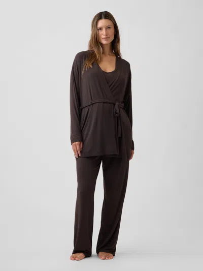 Gap Maternity Softest Modal 3-piece Set In Terra Brown