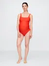 Gap Maternity Square Neck One-piece Swimsuit In Multi