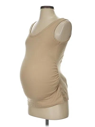 Pre-owned Gap - Maternity Tank Top Tan Strapless Neckline Tops In Brown