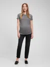 Gap Maternity True Waistband Full Panel Girlfriend Jeans With Washwell In Black Wash