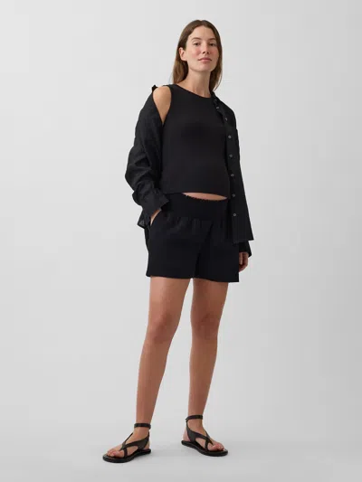 Gap Maternity Under Belly Easy Shorts In Black
