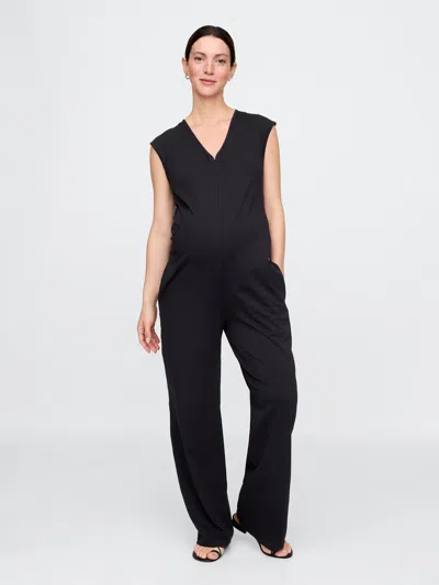 Gap Maternity V-neck Jumpsuit In Black