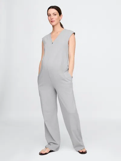 Gap Maternity V-neck Jumpsuit In Grey