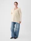 Gap Maternity V-neck Sweater In Chino Beige