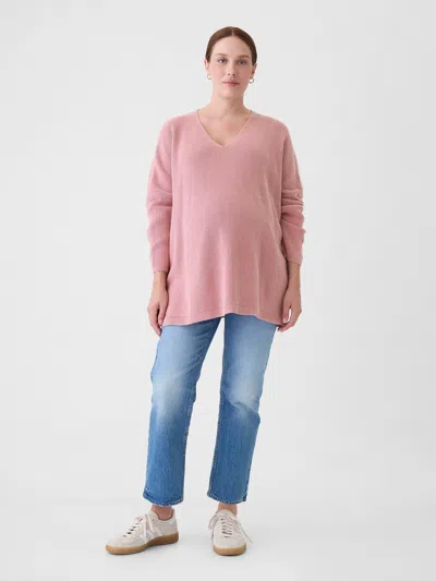 Gap Maternity V-neck Sweater In Lilas Pink