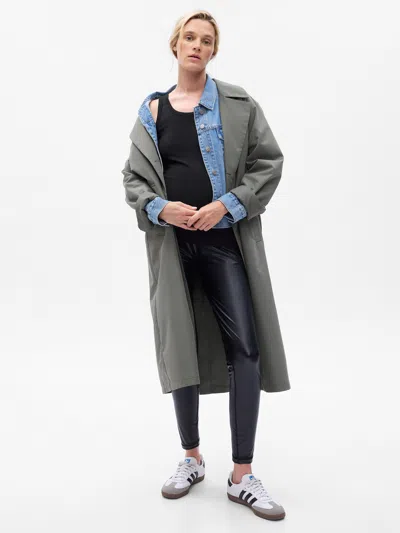 Gap Maternity Faux-leather Leggings In Black