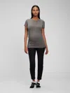 Gap Maternity Organic Cotton Vintage Crew T-shirt In Grey