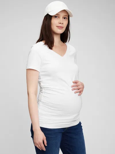 Gap Maternity Organic Cotton Vintage T-shirt In Optic White