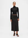 Gap Maxi Slip Skirt In Black