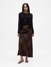 Gap Maxi Slip Skirt In Brown