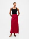 Gap Maxi Slip Skirt In Red