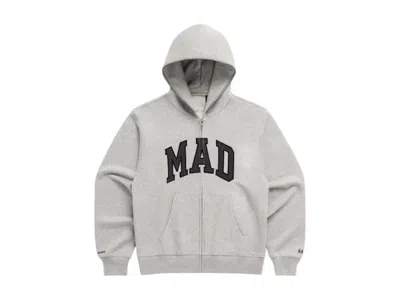 Pre-owned Gap Men's  X Madhappy Mad Full Zip Hoodie In Light Gray