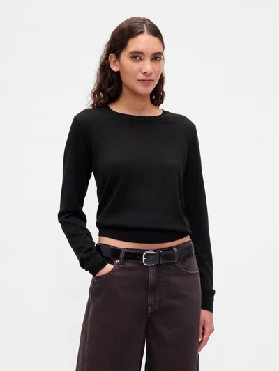 Gap Merino Crew Sweaterneck Sweater In Black
