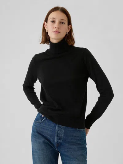 Gap Merino Turtleneck Sweater In Black