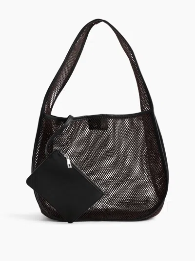 Gap Mesh Hobo Bag In Brown