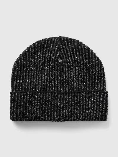 Gap Metallic Sequin Beanie In Black