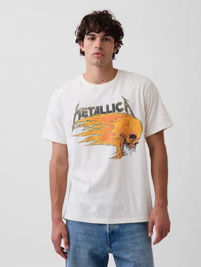 Gap Metallica Relaxed Graphic T-shirt In White