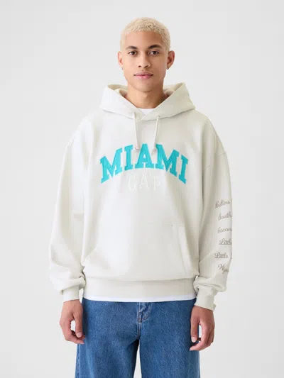 Gap Miami City Logo Hoodie In Regular Grey