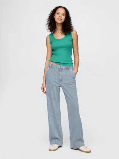 Gap Mid Rise '90s Loose Jeans In Blue Railroad Stripe
