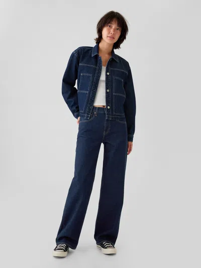 Gap Mid Rise '90s Loose Jeans In Dark Rinse