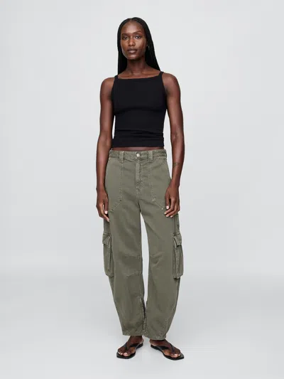 Gap Mid Rise Barrel Cargo Pants