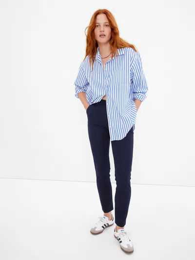 Gap Mid Rise Bistretch Slim Pants In Navy Blue