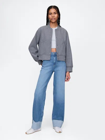 Gap Mid Rise Cuffed '90s Loose Jeans In Medium Indigo