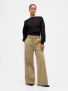 Gap Mid Rise Easy Baggy Pants In Gold
