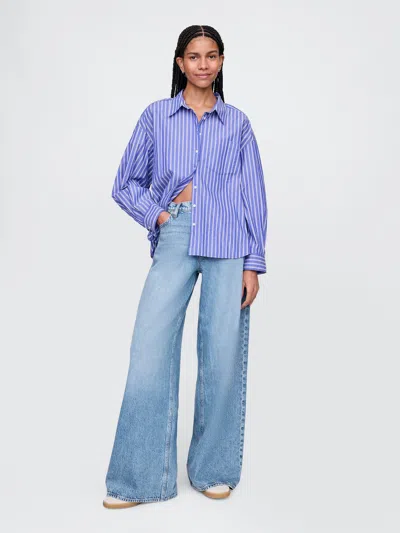 Gap Mid Rise Extra Baggy Jeans In Light Indigo