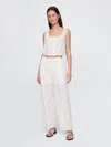 Gap Mid Rise Eyelet Easy Wide-leg Pants
