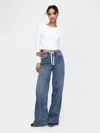 Gap Mid Rise Knit Easy Baggy Jeans In Medium Indigo