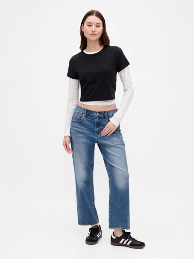 Gap Mid Rise Relaxed Crop Jeans