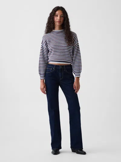 Gap Mid Rise Relaxed Flare Jeans In Rinse Wash