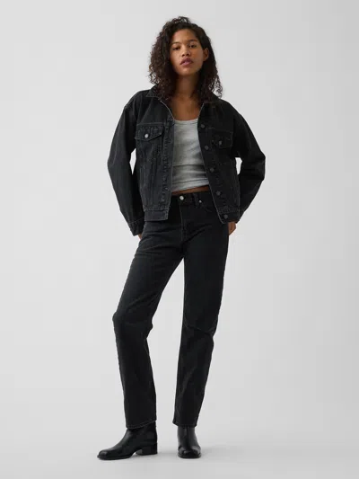 Gap Mid Rise Straight Taper Jeans In Red