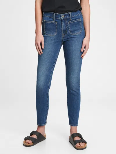 Gap Mid Rise True Skinny Jeans In Purple