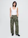 Gap Mid Rise Twill Barrel Pants In Green Camo