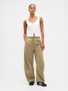 Gap Mid Rise Twill Easy Horseshoe Pants In Gold