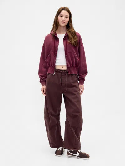 Gap Mid Rise Twill Easy Horseshoe Pants In Red