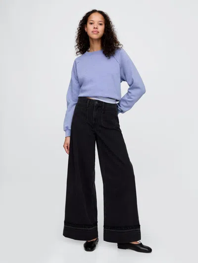 Gap Mid Rise Ultrasoft Baggy Jeans In Black